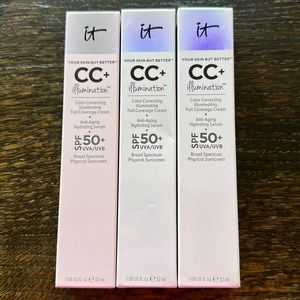 Brand new, never opened IT Cosmetics CC+ Illumination in Light- set of 3